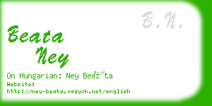 beata ney business card